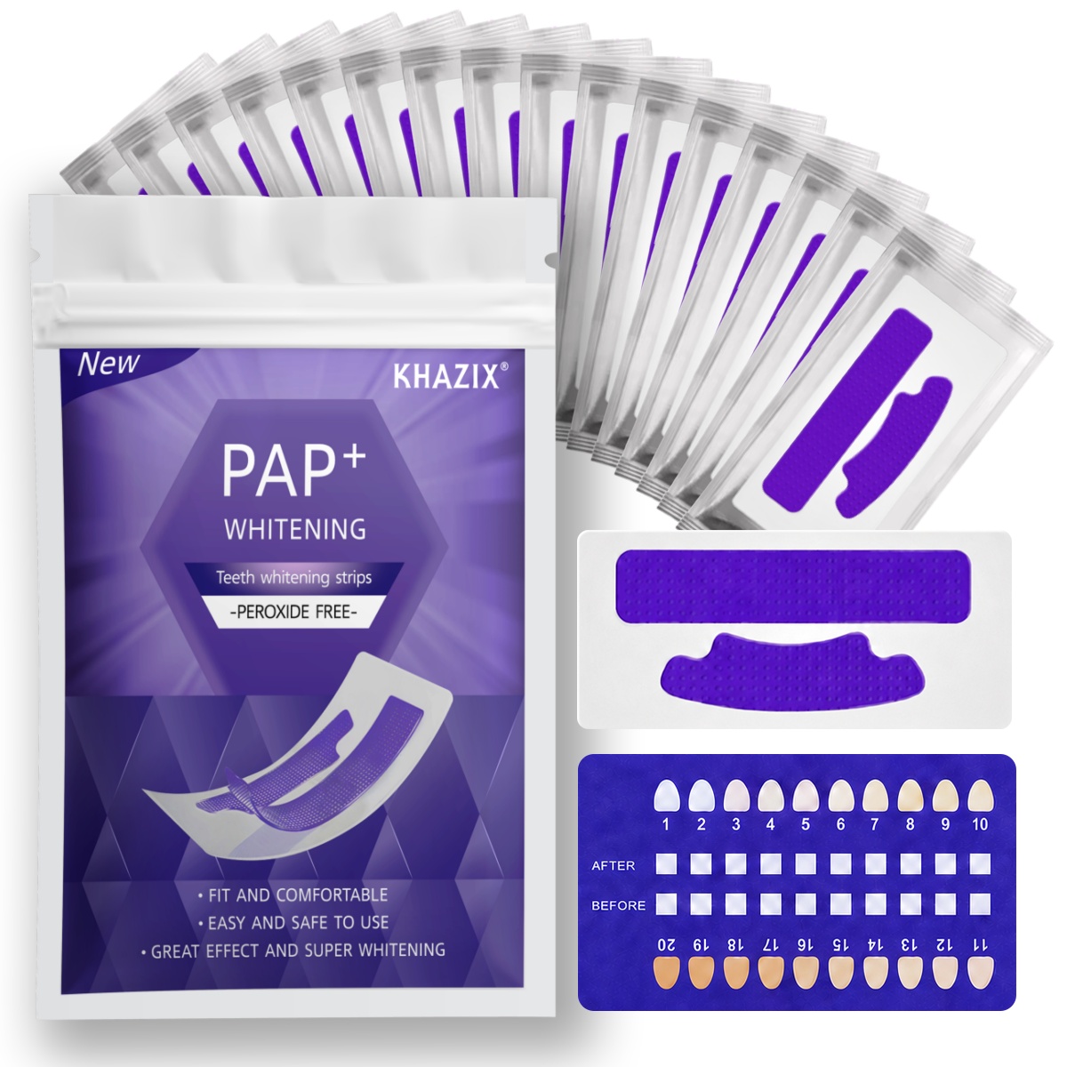 Teeth Whitening Strips Crest - 1/7쌍 치아 미백 스트립, 더 하얗게