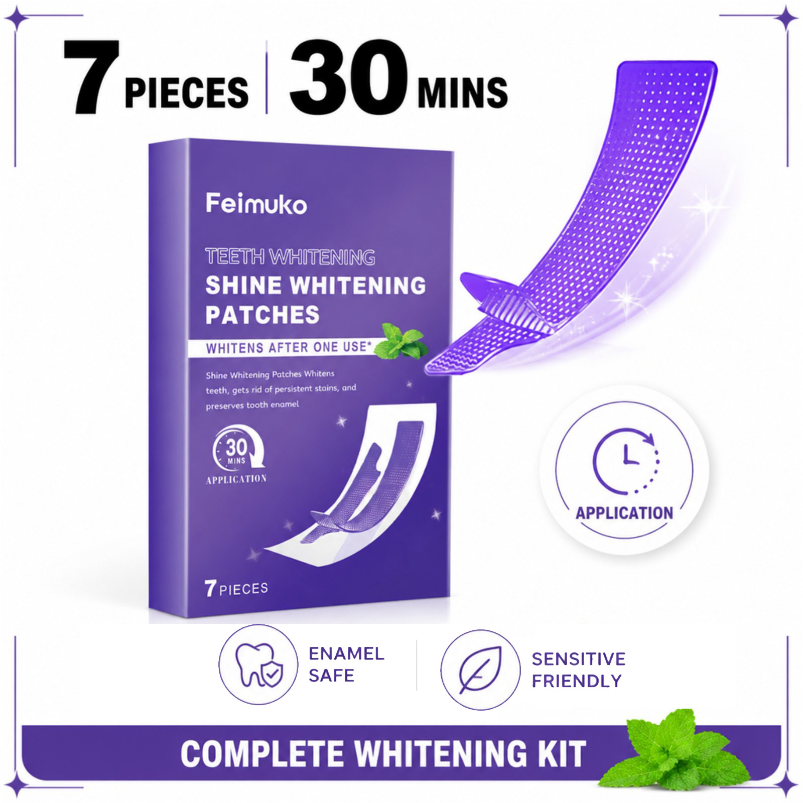 Whitening Strip 3D - 7/14/21/28개입 퍼플 치아 미백 스트립 3D