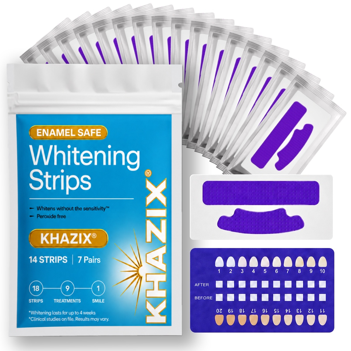 Teeth Whitening Strips Crest - 7쌍의 치아 미백 스트립으로 더 하얗게