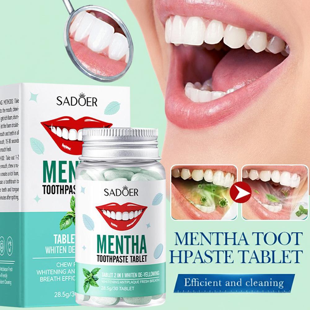 Teeth Whitening Best - 30개입 고체 치약 타블렛 치아 미백