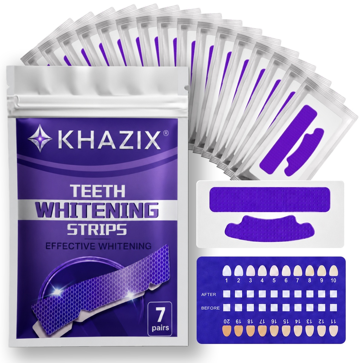 Teeth Whitening Strips Crest - 1/7쌍 치아 미백 스트립, 더 하얗게