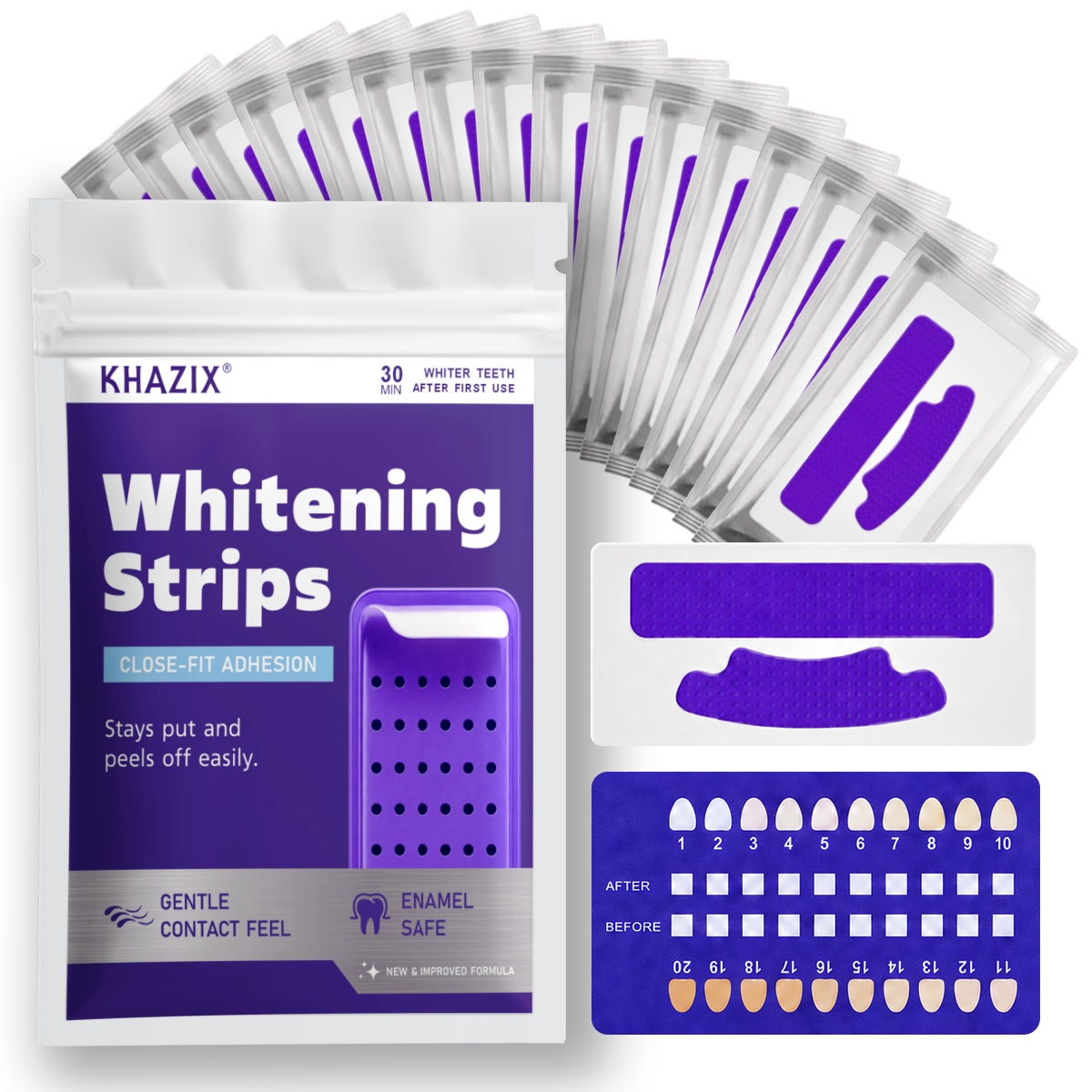 Teeth Whitening Strips Crest - 7개입 치아 미백 스트립, 더 하얀