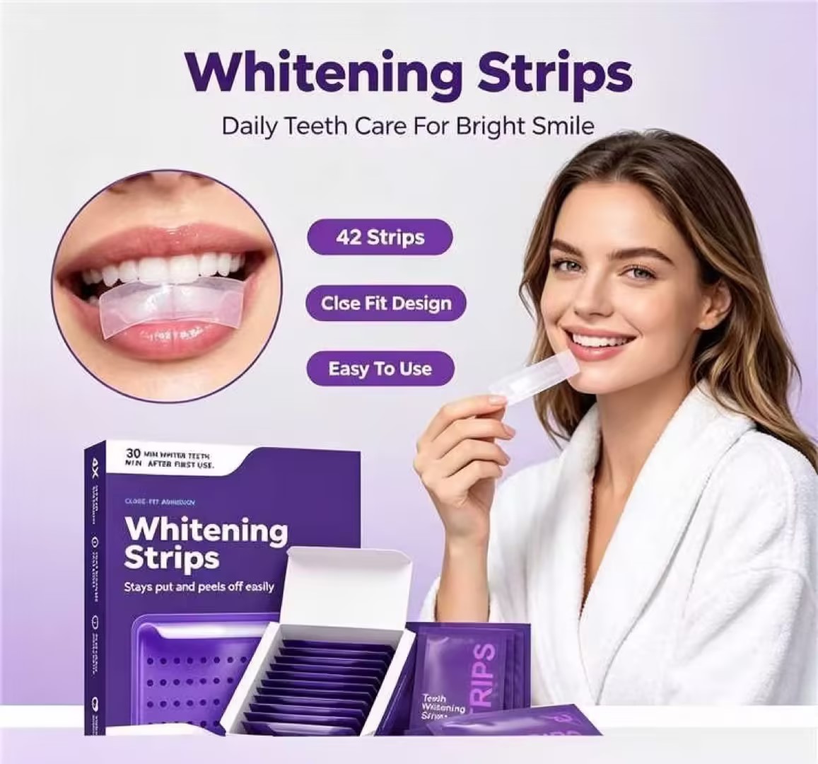 치아 미백 스트립 42개입 밀착형 접착제 부드러운 일상 - Teeth Whitening Strips Crest 리뷰 및 가격