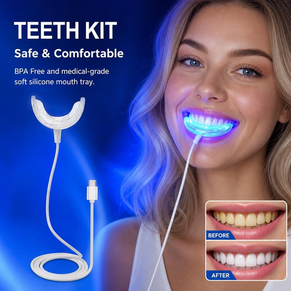 치아 미백 촉진기 스마트 LED 블루 라이트 휴대용 U - Teeth Whitening With Blue Light 리뷰 및 가격