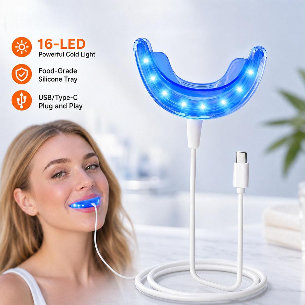 치아 미백 촉진기 스마트 LED 블루 라이트 휴대용 U - Teeth Whitening With Blue Light 리뷰 및 가격