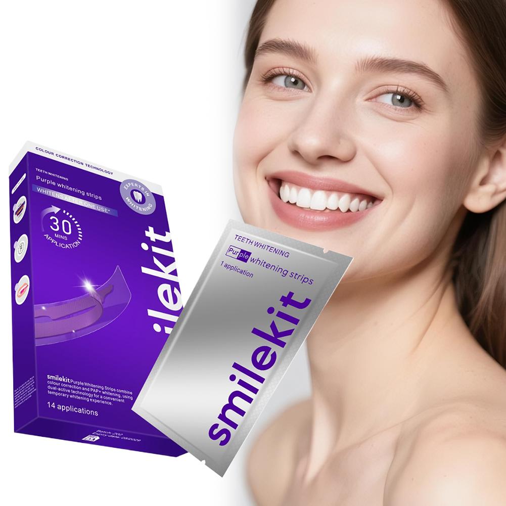  스마일킷 치아 미백 스트립 퍼플 V34 얼룩 제거  - Teeth Whitening Strips Crest 리뷰 및 가격