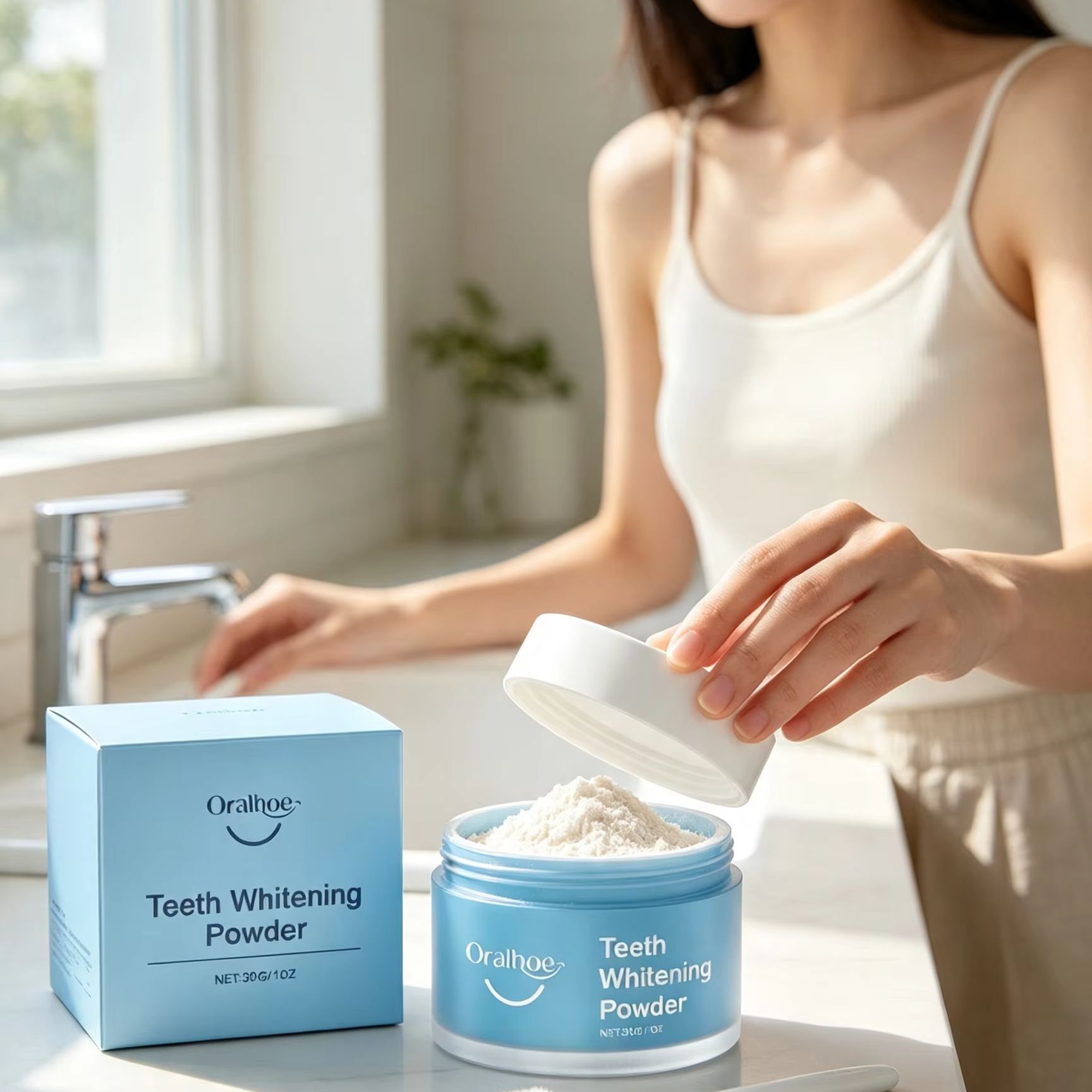 오랄호 치아 미백 파우더, 치아 얼룩 제거, 딥 클리닝 - Teeth Whitening Instant 리뷰 및 가격