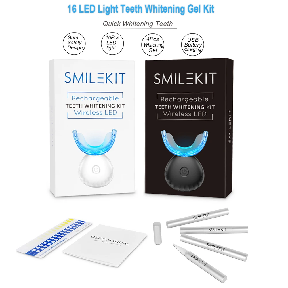 치과 치아 미백 키트 미니 16 LED 콜드 라이트 3 - Teeth Whitening With Blue Light 리뷰 및 가격