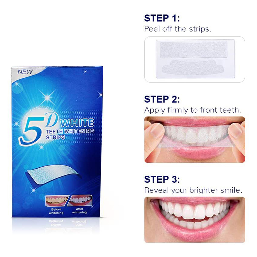 5D 화이트 치아 미백 스트립 미백 젤 화이트 스트립  - Teeth Whitening With Peroxide 리뷰 및 가격